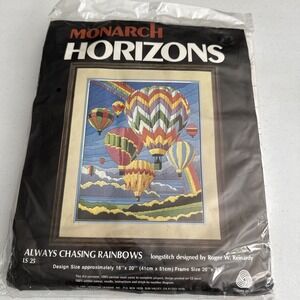 Vintage Monarch Horizon Longstitch "Always Chasing Rainbows" LS25 NEW 16 X 20